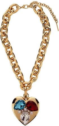 Alessandra Rich Ketting met Kristallen Hanger Hart - Dames - Kettingen - Veelkleurig - ONE Size - Accessoires