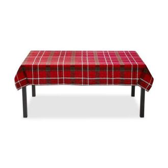 Tag Sleigh Ride Holiday Red and Black Plaid Tablecloth at Nordstrom
