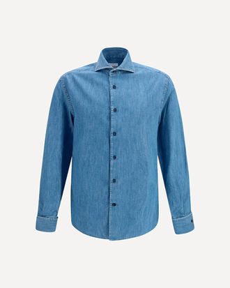 Brunello Cucinelli Denim Shirt Male L