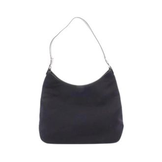 Ferragamo Pre-owned Vara Canvas Leather Shoulder Bag - Dames - Pre-owned - Zwart - Maat: ONE Size Leer