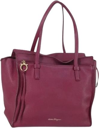 Ferragamo Pre-owned Handbags, female, Purple, Size: ONE SIZE Pre-owned Handbag