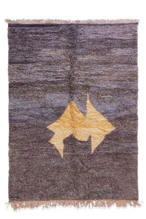 AFK Living Alfombra bereber marroqu&iacute; gris topo pura lana 206 x 291 cm
