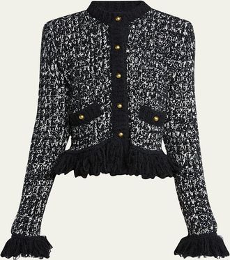 Moncler Fringe Button-Front Cardigan