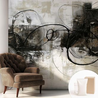 Tulup Carta Da Parati - Murale Alla Moda Decorazione - Camera Da Letto - Con Colla Gratuita Vortice Astratto 250x250 Cm