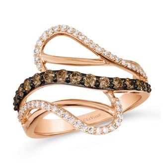 Le Vian Ladies Euphoria Chocolate Rings set in 14K Strawberry Gold