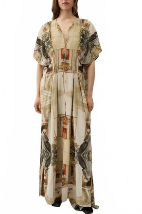 Rodebjer Kimberly Print Dress In Beige