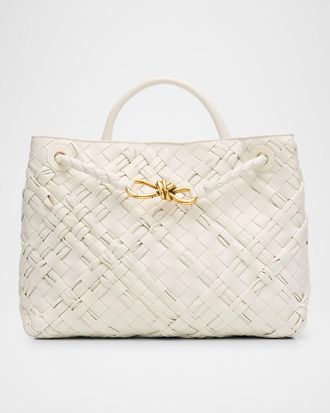 Bottega Veneta Small Andiamo Intrecciato Leather Top-Handle Bag
