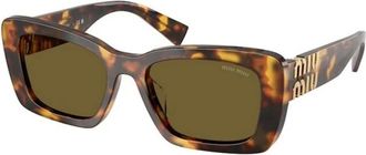 Miu Miu Sunglasses, female, Brown, 53 MM, Rectangular Sunglasses