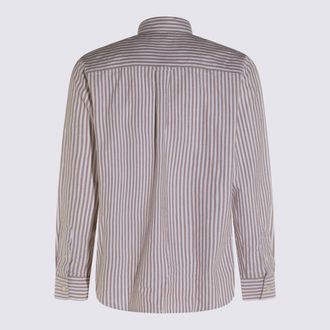 Nn.07 Mens Shirts Terracotta Stripe _co