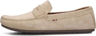 Tommy Hilfiger Schoenen, Heren, Beige, 43 EU, Su&egrave;de, Casual Driver Loafers