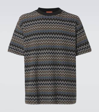 Missoni T-shirt in jersey di cotone a zig-zag