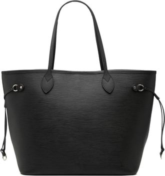 Louis Vuitton Noir Leather Handbag Pouch Tote Bag (Pre-Owned)