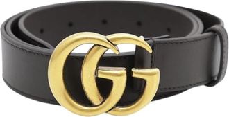 Gucci Pre-owned Leather Belt 454516 - Heren - Vintage Accessoires - Bruin - ONE Size - Leer - Vintage