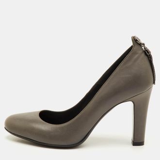 Loriblu Tassel Size 36 Grey Leather Round Toe Pumps