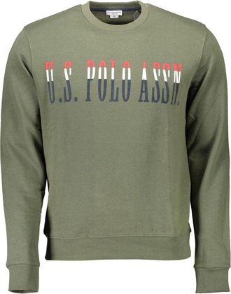U.S.Polo Association Mens Crew Neck Sweatshirt - Khaki Cotton - Size X-Large