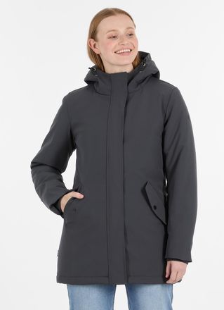 Ragwear Parka RAGWEAR NAVANUTI, Damen, Gr. XXL, grau (dunkelgrau), Web, Obermaterial: 96% Polyester, 4% Elasthan, unifarben, h&uuml;ftbedeckend, gerader Abschluss,