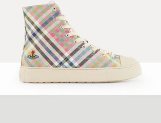 Vivienne Westwood High-top Plimsoll Printed Canvas Heather-plaid 11-45 Men