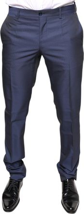 Dolce & Gabbana Blue Polyester Formal Tuxedo Mens Pants (Pre-Owned)