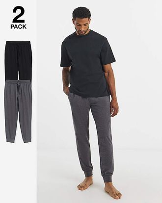 Jacamo 2 Pack Cuffed Lounge Joggers