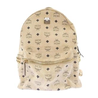 MCM Pre-owned Backpacks, female, Beige, Size: ONE SIZE Pre-owned Leather Handbag