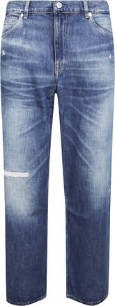 Our Legacy Vast Cut Distressed Mid-Wash Jeans