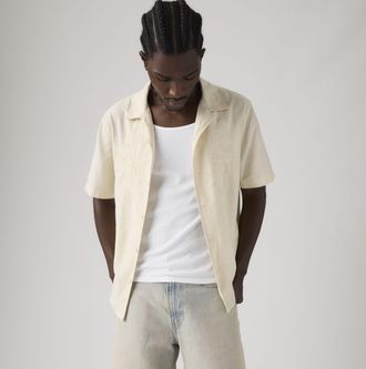 Levi's Sunset Camp Lightweight Shirt - Mens - XL - Cream / Oatmeal