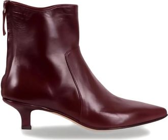 Pomme D'Or pointed-toe zip boots - women - Leather/Leather/Leather - 36 - Red