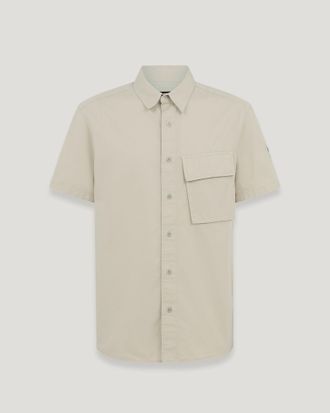 Belstaff Belstaff Camisa De Manga Corta Scale para hombre Algod&oacute;n te&ntilde;ido en prenda Beige piedra 2XL