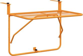 vidaXL Mesa De Balc&oacute;n Acero Amarillo 60x40 Cm Vidaxl