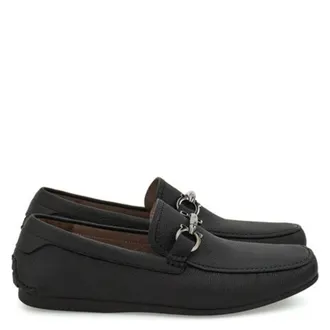 Ferragamo Cancun Gancini Leather Drivers, Size 6 D
