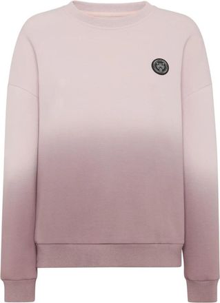 Plein Sport Hooded Sweatshirt Degrade - Dames - Sportshirts - Paars - M - Katoen - Fitness