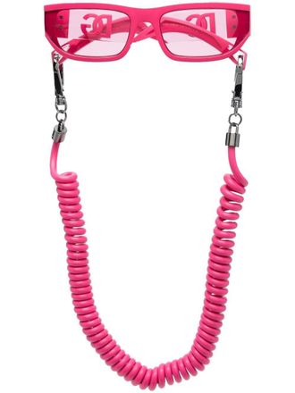 Dolce & Gabbana Eyewear Occhiali da sole squadrati con logo - Rosa