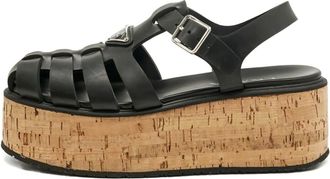 Prada Sandali Monolith con plateau - Nero