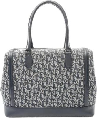 Dior Pre-owned Trotter Canvas Leather Handtas - Dames - Vintage Handtas - Blauw - ONE Size - Leer - Vintage