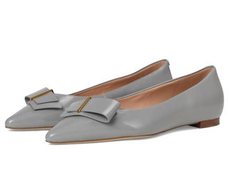 Cole Haan Felicia Bow Ballet Flats Womens Shoes Frost Gray Box Leather : 10.5 B - Medium