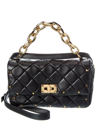 Valentino Rockstud Spike Leather Shoulder Bag