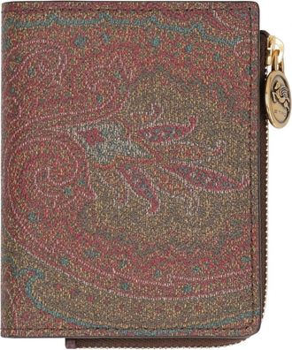 Etro Paisley Jacquard Portemonnee - unisex - Portefeuilles - Bruin - ONE Size - Accessoires