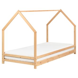 Beliani Beliani - Cama Infantil Con Dosel Y Somier De Madera De Pino Clara 90 X 200 Cm Appy