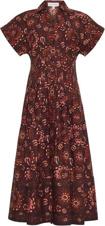 Cara Cara Nash midi dress - Brown