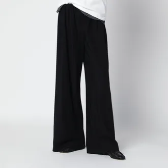 The Row Gala Black Wool Twill Trousers