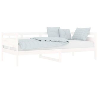 Berkfield Home Beautiful Day Bed White Solid Wood Pine 90x200 cm