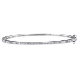 Amour 1/4 CT TW Diamond Bangle In Sterling Silver