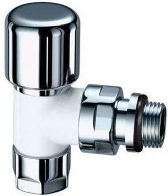 Far Valvola Termostatizzabile A Squadra Completa Di Calotta. Attacco Intercambiabile Per Tubo Rame, Plastica E Multistrato. Codolo Preguarnito Con Guarniz