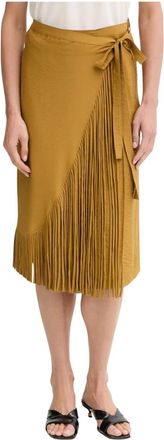 Pinko Pinko, Dames, Rokken, Bruin, Maat: M Nylon