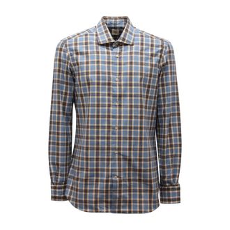 Mazzarelli M6290 Camicia Slim Flannel Shirt - Heren - Casual Overhemden - Veelkleurig - XL - Katoen - Overhemden