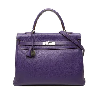 Herm&egrave;s Pre-owned Hermes Clemence Kelly II Retourne 35 Satchel Ladies FFJR9KTGX1Z13MIO