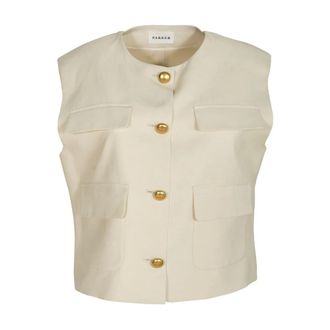 P.A.R.O.S.H. Vests, female, Beige, Size: M Vest