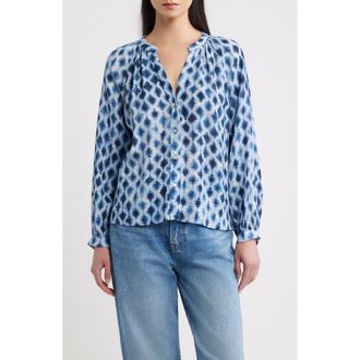 Rails Saint Shibori Print Top in Sapphire Shibori at Nordstrom, Size Xx-Large