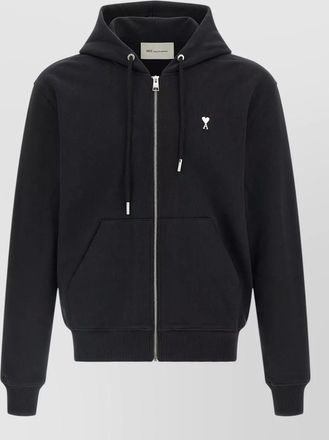 Ami hooded jacket drawstring hood kangaroo pocket