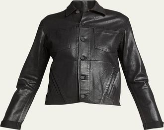 L'agence Janelle Slim Coated Jacket